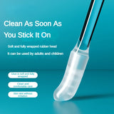 Soft Silicone Ear Wax Removal Tool - Reusable &amp; Disposable Sticky Swabs for Adults, Elderly, Youngsters - Battery-Free Home Care