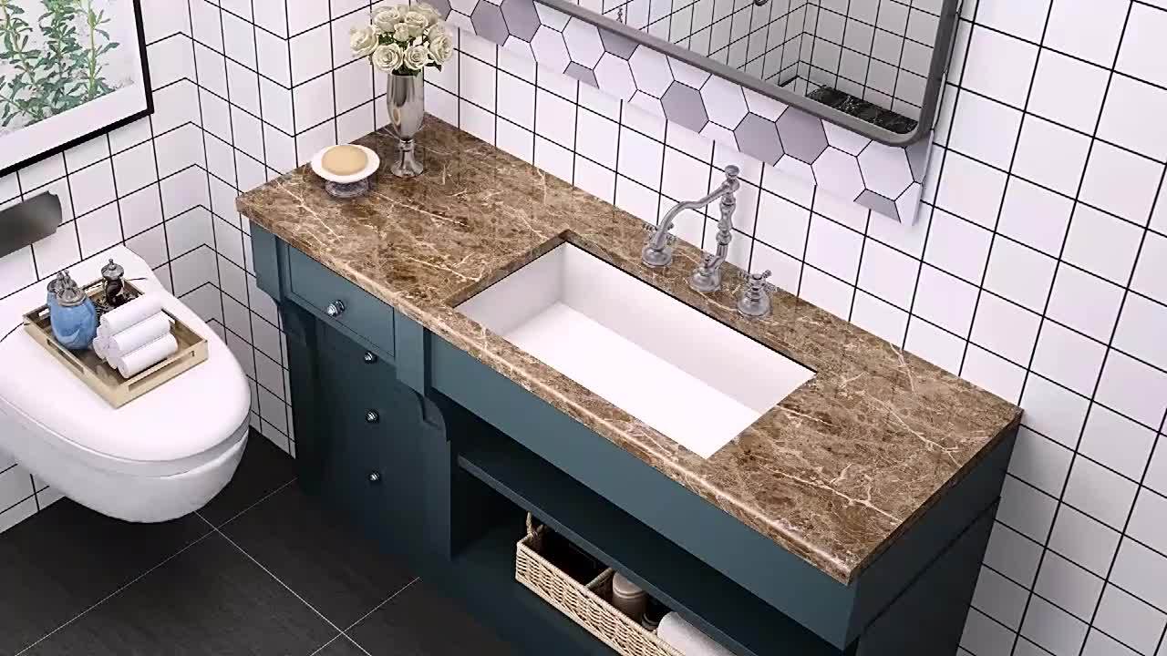 Easy-Apply Marble Wallpaper Stickers - Waterproof, Oil & Heat Resistant, Self-Adhesive Vinyl Contact Paper for Kitchen, Living Room, Bedroom & Bathroom Decor, Peel And Stick, Easy to Clean And Cut, Renovation
