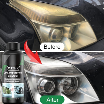 CJTHK Car Lamp Recover Emulsion - Universal Headlight Restoration Polish, Scratch Remover & Maintenance Fluid Kit for Auto Accessories - PE Material