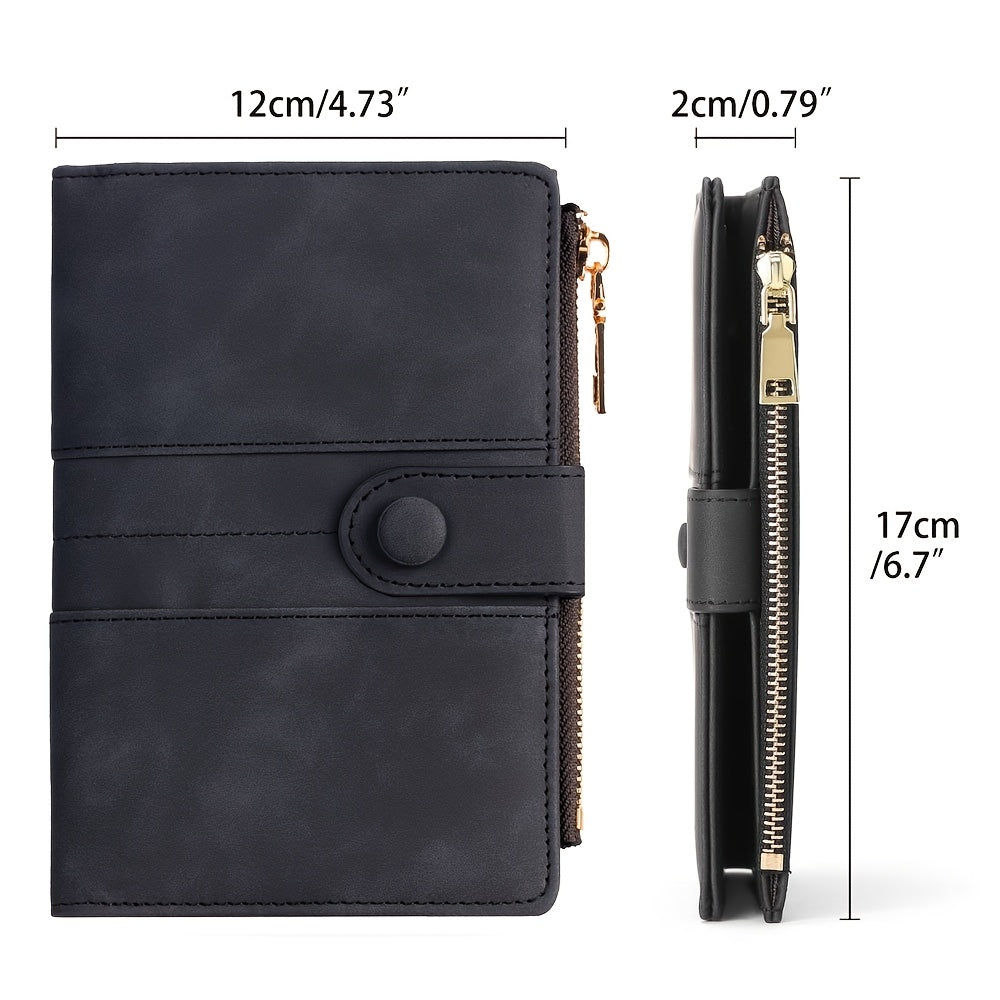 Cartera de viaje antirrobo RFID de moda: espaciosa y segura, con cierre de cremallera. Ideal para pasaporte, tarjetas bancarias, tarjetas de crédito, fotos, DNI, tarjetas SIM y cambio. Ideal para salir, regalar y para personas con problemas.