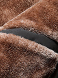 Chaqueta de color liso con cuello alto y forro polar para hombre, abrigo cálido de manga larga con cremallera, cárdigan cómodo y moderno a prueba de frío para otoño e invierno, ideal como regalo.