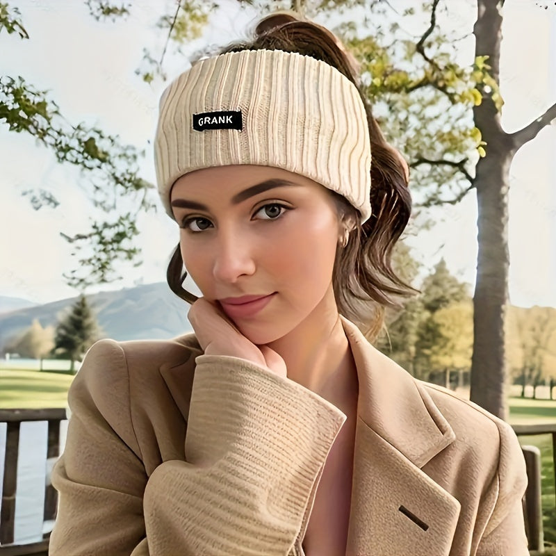 4-Pack Women'S Knitted Thick Winter Headbands - Fashionable Simple Sweet Style, Soft Comfortable Loose Hair Bands, Suitable for Daily Wear, Solid Color, Knit Material, Clothing Accessories, Ladies Fashion