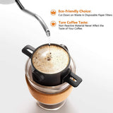 1pc Double Layer 304 Stainless Steel Coffee Filter Cup - Foldable and Portable for Hand-Pour Coffee - Little Angel Design