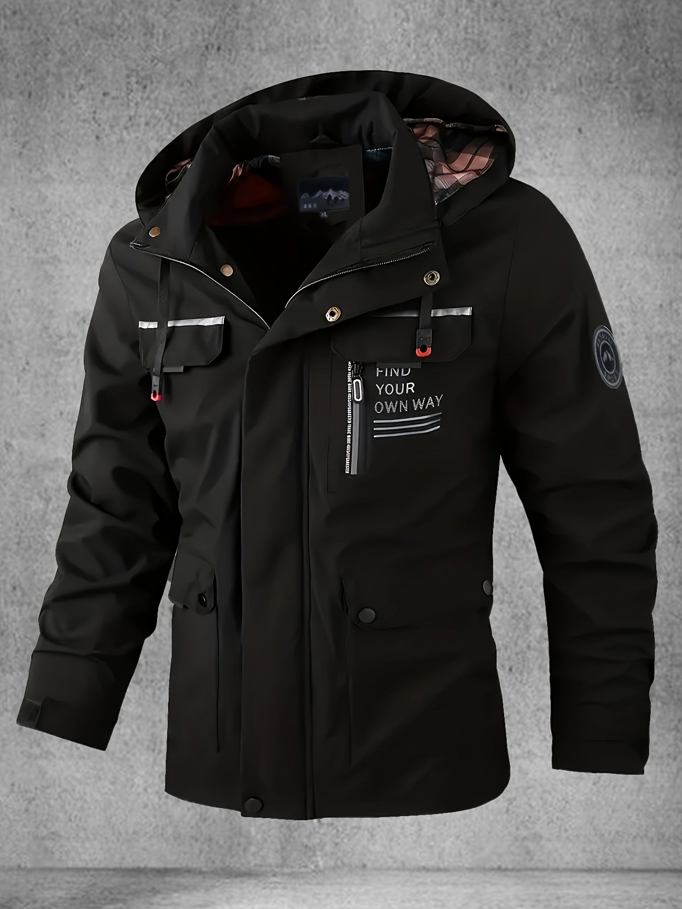 Chaqueta Softshell para hombre, abrigo con capucha y múltiples bolsillos para primavera y otoño, chaqueta impermeable y resistente al viento para exteriores para senderismo y acampada