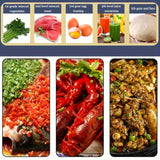 Procesador de alimentos de acero inoxidable de 5 l con sistema de 6 cuchillas: picadora de carne y verduras rápida, 5 velocidades, ideal para cebollas, ajo, ensaladas y comida para niños. Imprescindible en la cocina.