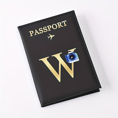 Creative Color Printing Letter Faux Leather Multi-Functional Passport Holder SIM Card ID Holder