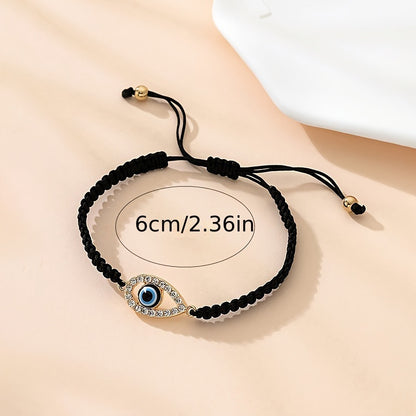 Good Luck Water Drop Shaped Devil's Eye Adjustable Bracelet Hand Decoration Ornament