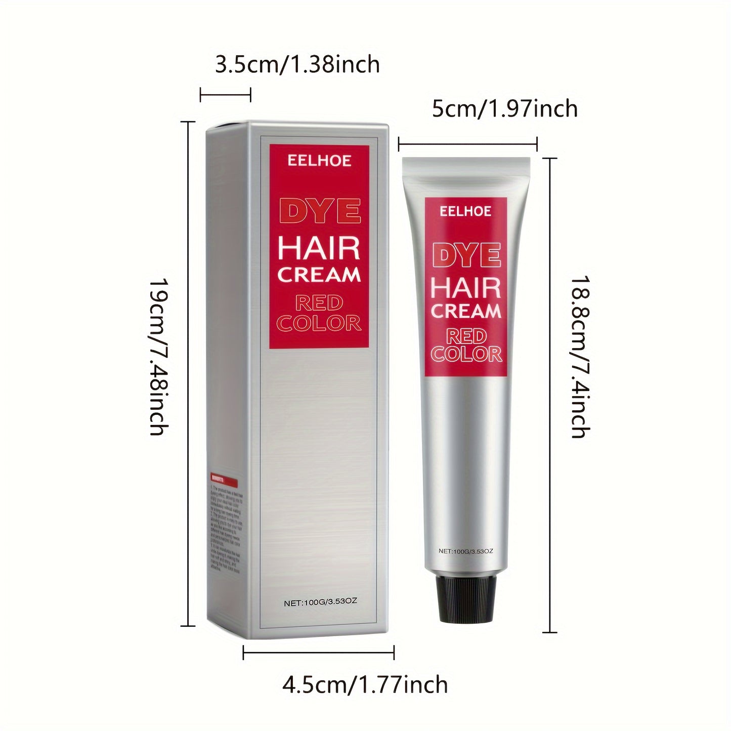 Two Packs of 100g Red Hair Color Enhancer, Easy to Change Color, Moisturizing Hair, Easy to Clean, Hair Wax