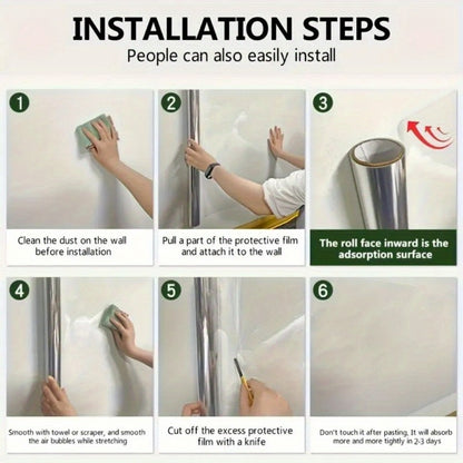 Película protectora electrostática transparente para pared, decoración de pared antiadherente, adhesivo de plástico impermeable y resistente al aceite, apto para cocina y hogar, instalación sencilla.