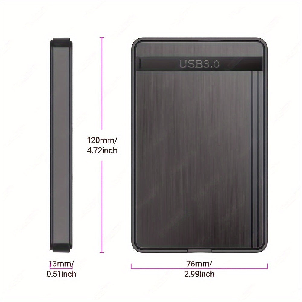 Rageer USB 3.0 Sata 2.5" Hdd Enclosure - High-Speed Data Transfer, Easy Install, Fits 7mm/9.5mm Drives, Compatible With Laptops & Pcs