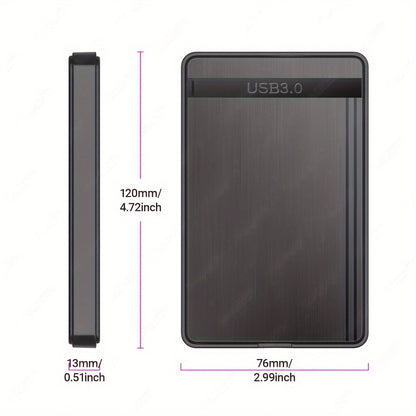 Carcasa Rageer USB 3.0 SATA para disco duro de 2,5": transferencia de datos de alta velocidad, fácil instalación, compatible con unidades de 7 mm/9,5 mm, compatible con portátiles y PC.