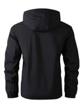 Men's Fashion Casual Waterproof Windbreaker Hooded Jacket, Outdoor Coat With Zip Pockets – Lightweight And Breathable