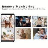 JOOAN 4K Outdoor Dual Lens PTZ WiFi Camera, 5G Compatible, Wall Hanging, 1296p Video, Two-Way Audio, HD Resolution, Application Control, Audio & Motion Alerts, Color Display, USB Power, without Battery, for Security Monitorin