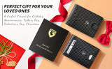 1pc Men's Ultra-thin Wallet, Simple Microfiber Rfid Blocking Double Folding Credit Card Holder
