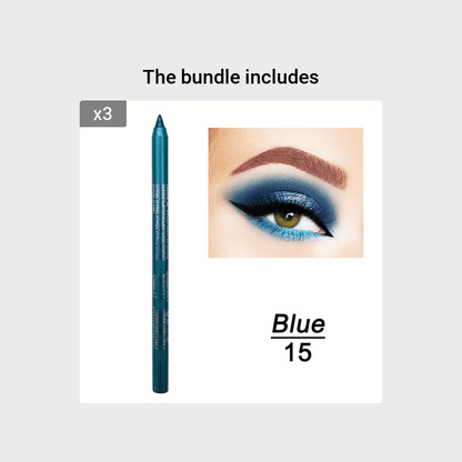 14-Color Colourful Eyeliner Pen, High Pigmented Pearly Glitter Shimmer Metallic Finish, Smokey Punk Gothic Style Eyeliner, Long Lasting Waterproof Eyeliner Stick For Music Festival