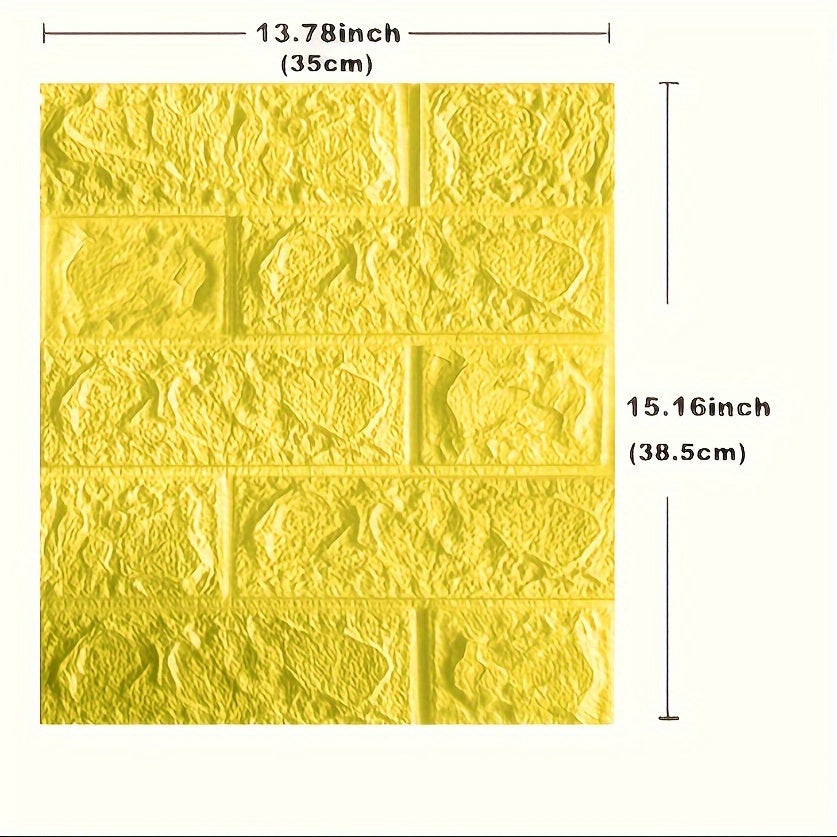 30pcs 3D Brick Wall Stickers, DIY Square Wall Decals, Easy Peel Stick Cleanable Cuttable, For Kitchen Living Room Bathroom Hallway, Plastic Ceiling Tiles Stickers, To Avoid Overall Damage During Transportation, Please Do Not