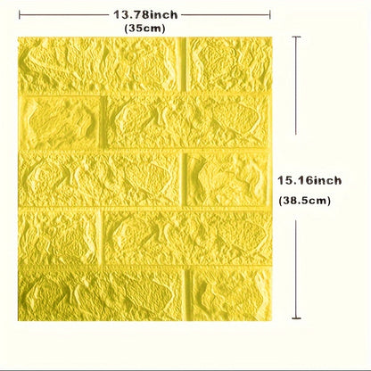 30pcs 3D Brick Wall Stickers, DIY Square Wall Decals, Easy Peel Stick Cleanable Cuttable, For Kitchen Living Room Bathroom Hallway, Plastic Ceiling Tiles Stickers, To Avoid Overall Damage During Transportation, Please Do Not