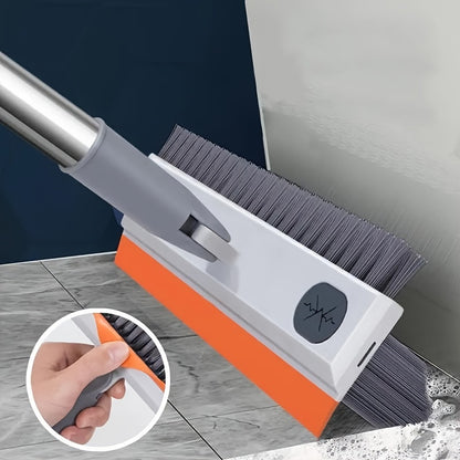 Multi-Surface Scrub Brush with Built-in Liquid Dispenser - 1 Pack Extendable Tile and Bathroom Scrubber for Comfortable Cleaning, Non-Electric Manual Operation, Ideal for Living Room, Toilet, Kitchen, Wall, and Floor