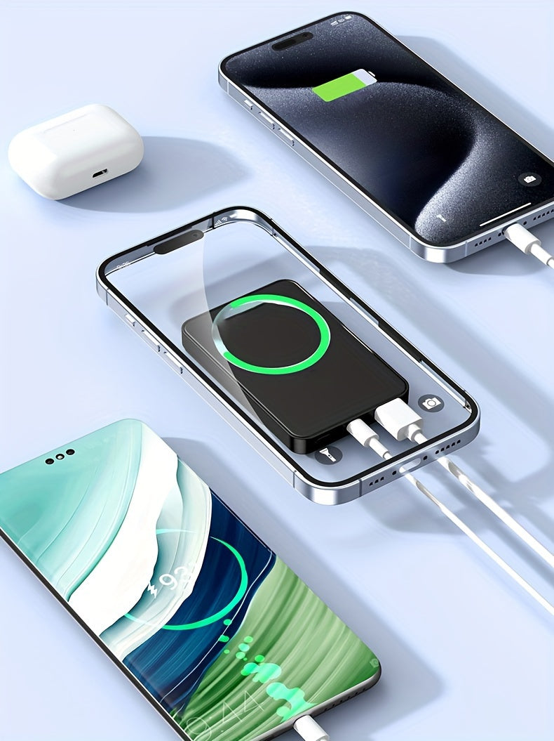 5000/10000 mAh Real Capacity, No Fake Label, Digital Display, Magnetic Suction, Fast Charging Power Bank, 15W Magnetic Suction/22.5W Fast Charging