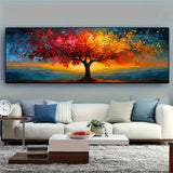Impresión en lienzo extragrande del Árbol de la Vida: arte abstracto para pared, decoración moderna del hogar, con patrones geométricos, ideal para sala de estar, dormitorio, cocina y baño. Sin marco.