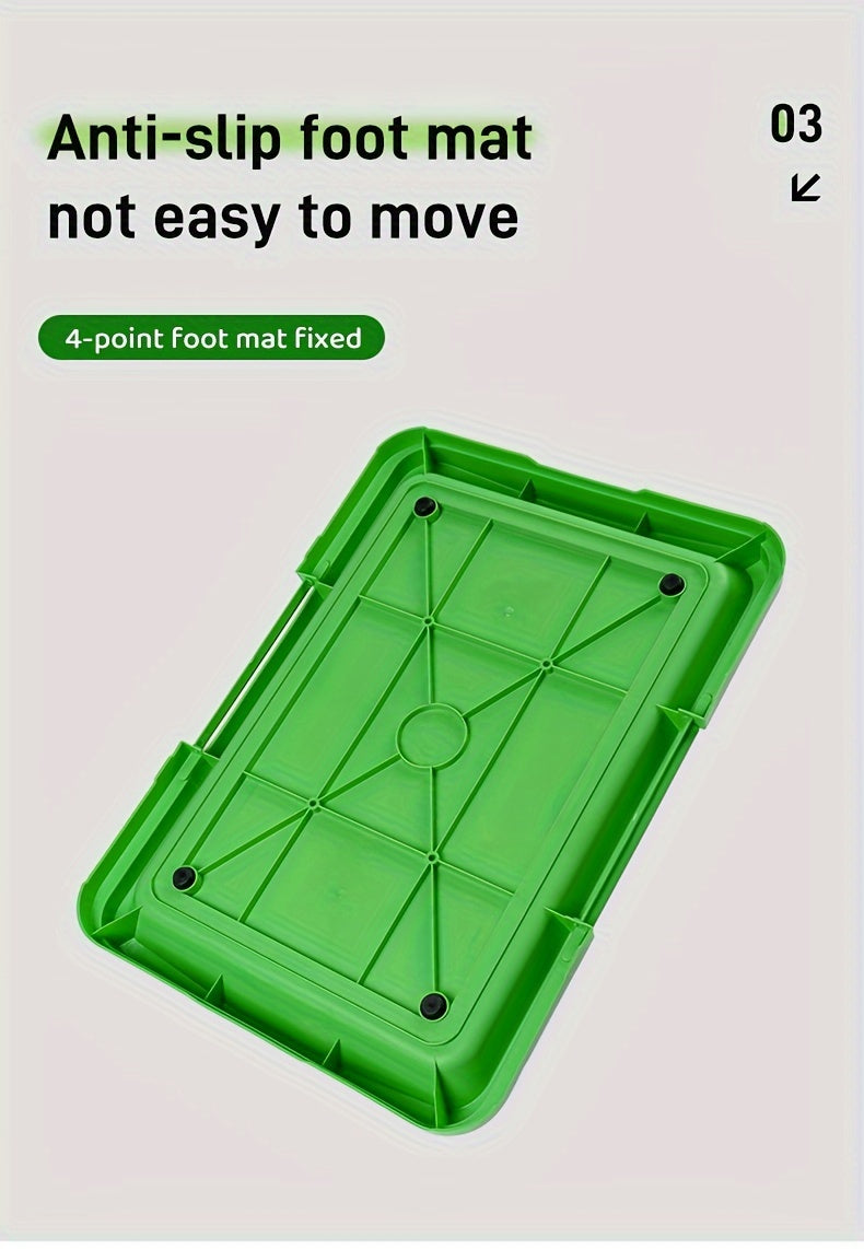 Leak-Proof Silicone & PP Dog Potty Trainer - Easy Clean-Up, Three-Layer Design Pet Toilet for Indoor Use, Ideal for House Training Puppies, Housebreaking Aid|Petfriendly Design|Silicone Dog Toy