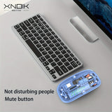 XNOIK Ambidextrous Rechargeable Wireless Mouse - Optical, 400mAh Battery, 2.4G & Wireless Connectivity, Silent Click, Multi-Device Compatible for Macbook Pro, Laptop, PC - ESports & Tech Themed