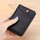 PU Leather Passport Cover Wallet - Slim Basic Design, Foldable, Portable, Comfortable Grip, Multiple Card Slots, Daily Commute Essentials, Elegant & Durable Open Card Holder