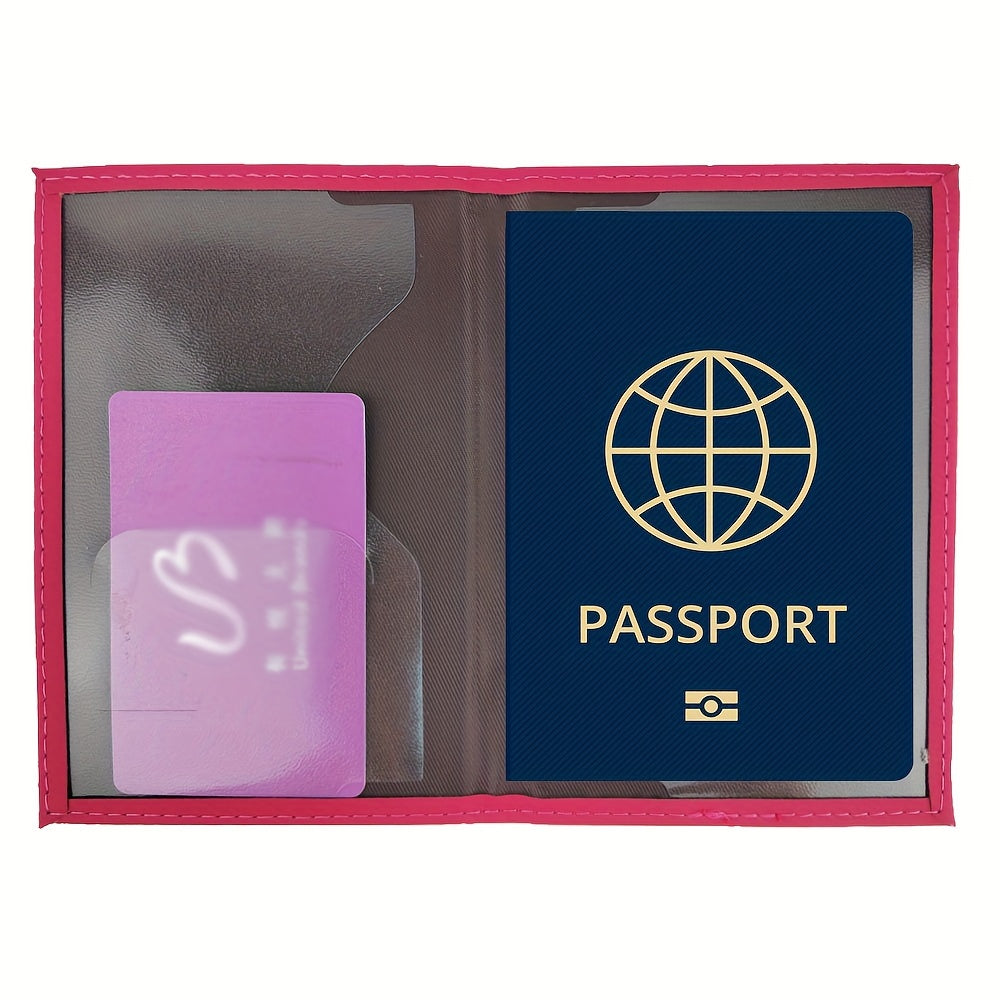 Luxury Marble Style Artificial Leather Passport Cover with Custom Name, Lightweight Foldable Travel Accessory, Vacation Style Passport Holder with Polyester Lining, Dry Clean Only - Unisex