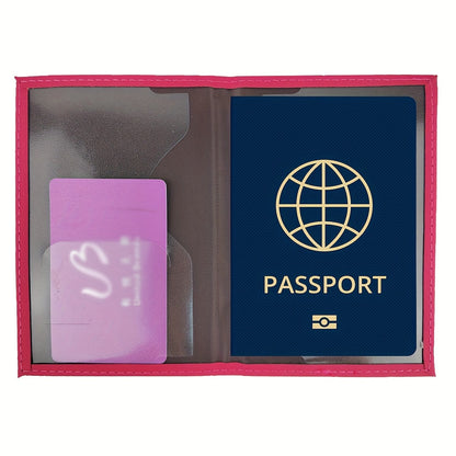 Luxury Marble Style Artificial Leather Passport Cover with Custom Name, Lightweight Foldable Travel Accessory, Vacation Style Passport Holder with Polyester Lining, Dry Clean Only - Unisex
