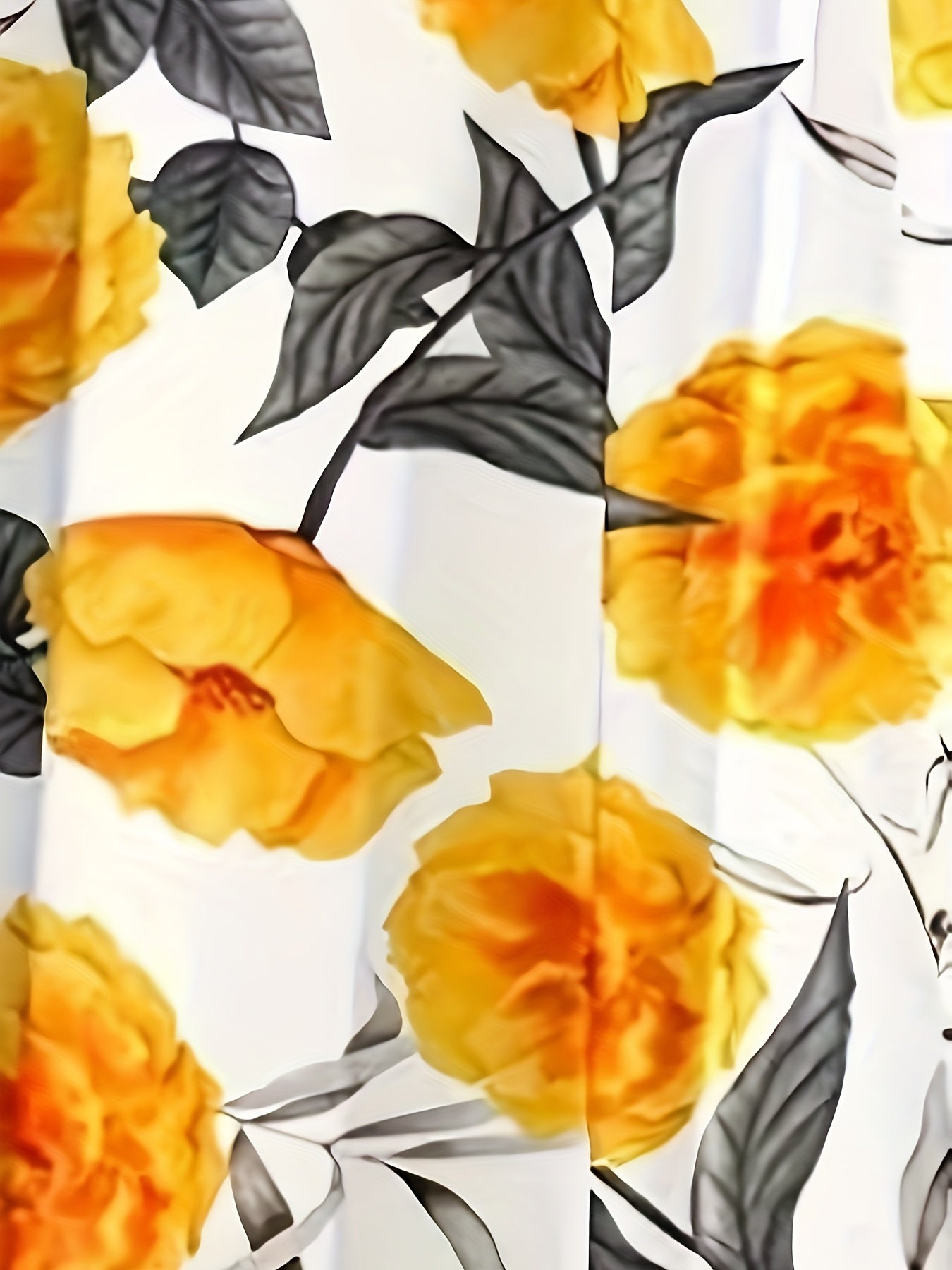 Floral Print Plunge Neck A-line Dress, Elegant Vacation Flutter Sleeve Maxi Length Dress For Spring &amp; Summer, Women's Clothing