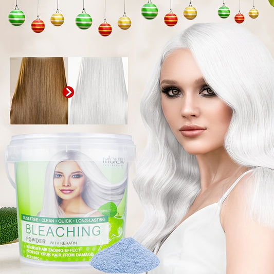 Polvo decolorante para cabello MOKERU 500 g: aclara rápidamente y restaura el tono natural, sin espuma ni daño por calor, ideal para cabello normal.