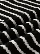 Summer New Arrival Plus Size Women's V-Neck Striped Top and Shorts Set