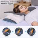 Sleeping Neck Pillow In Bed, Contour Memory Foam Pillow for Neck Pain Relief, with Washable Breathable Pillow Case, Ergonomic Neck Support Pillow, Suitable for Side, Back And Belly Sleepers,, Adjustable Orthopedic Ergonomic C