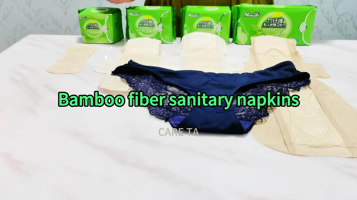 Moloven Bamboo Fiber Panty Liners for Women, Unscented Daily Use Feminine Pads with Wings, Ultra-Thin High Absorption Non-Woven Liners, Soft Comfort Menstrual Pads Multipack - 29/36 Count