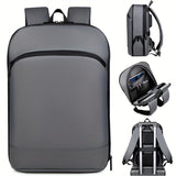 1pc Men's Solid Color Business Backpack, Commuter Bag With Trolley Strap, Casual Daypack For Going Out &amp; Leisure Travel, Waterproof 15-in Laptop Bag