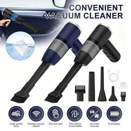 Handheld Cordless Vacuum Cleaner Car Vacuum Portable Wireless, 4-in-1 Vacuum/Blow/Charge/Pump, Vacuum Compressed Air Dust Removal, Wind Dry Hair Dryer Electric Dust Remover, Simple Operation, Cleaning Without Residue