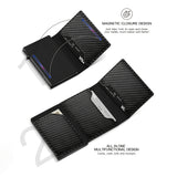 Men's Anti-theft Wallet, RFID Blocking Credit Card Holder With Zipper Coin Pocket, Automatic Pop-up Card Holder Money Clip, Ideal Gift For Men