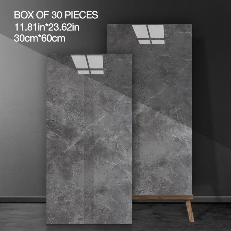 Thick Imitation Marble Tile Foam Wall Sticker, Self-Adhesive Waterproof Wallpaper, Peel and Stick, Easy to Clean and Cut, Suitable for Renovation and Decoration of Bathrooms, Living Rooms, Kitchens, Bedrooms and Offices