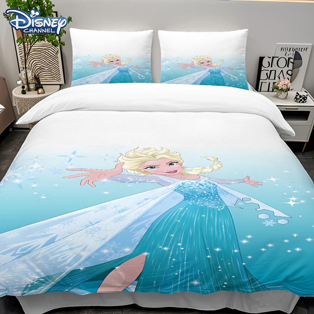 Disney Has Been Authorized 3pcs Cute Bed Cover Anime Cartoon Bedding - Includes Duvet Cover And Pillowcase, Perfect Choice for Bedroom Or Dormitory