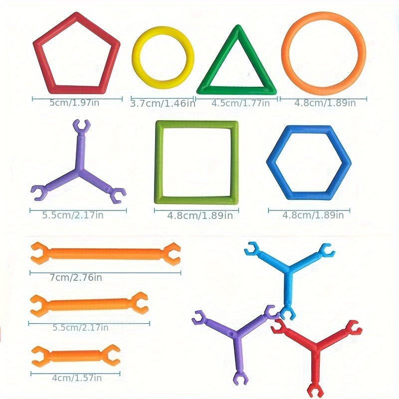 530pcs Early Education Children's Smart Stick Toys, Random Colors And Shapes, Birthday Gift, Holiday Gift