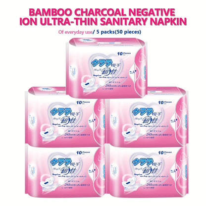 Ultra-thin wing pads 5 packs, women's comfortable and soft menstrual pads, anti-side leakage and fragrant-free menstrual care pads, women's independent packaging with wings menstrual pads