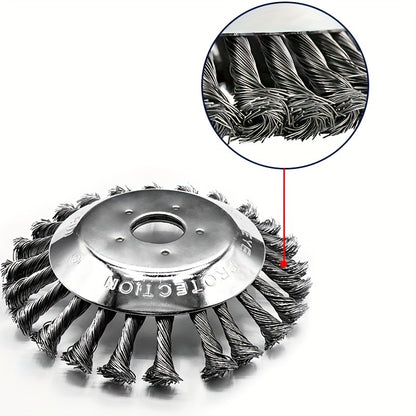 Heavy-Duty Steel Wire Trimmer Head - Ideal for Efficient Garden & Lawn Care, Metal Construction