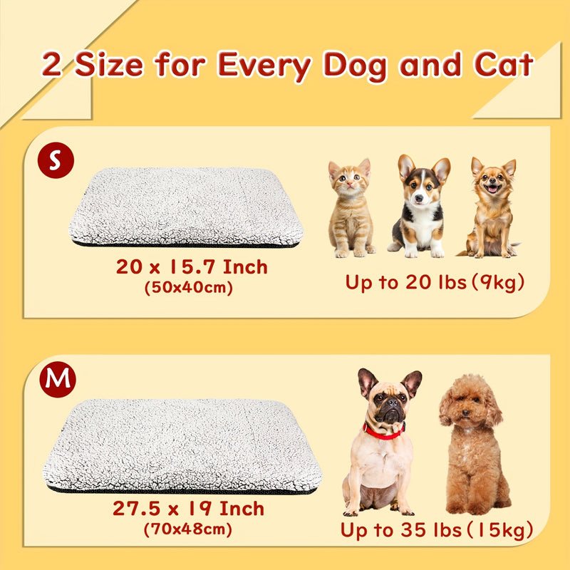 1pc Cozy Polyester Cat Bed with Non-Slip Bottom, Detachable Warm Pet Mat, Indoor & Outdoor Comfortable Cat Pad with Polyester Fiber Filling