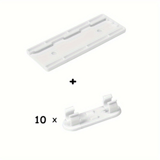 11-Piece Set of Adhesive Socket Supports and Cable Organizers - Home Decor