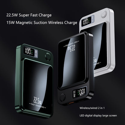 1pc, 10000mAh Mobile Power Bank, 22.5W / PD20W Super Fast Charging, Magnetic Wireless Power Bank, Suitable for Android /iPhone Devices USB, Type-c Portable Mobile Phone Power Bank, LED Power Display Screen