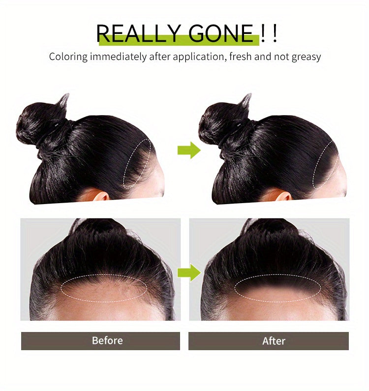 Disposable Hair Coloring Powder, Temporary Fast Cover Gray Hair, Multifunctional Hairline Hair Coloring Powder Travel Portable Emergency Cover Gray Hair