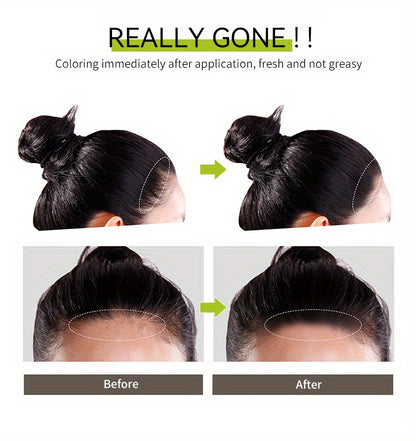 Disposable Hair Coloring Powder, Temporary Fast Cover Gray Hair, Multifunctional Hairline Hair Coloring Powder Travel Portable Emergency Cover Gray Hair