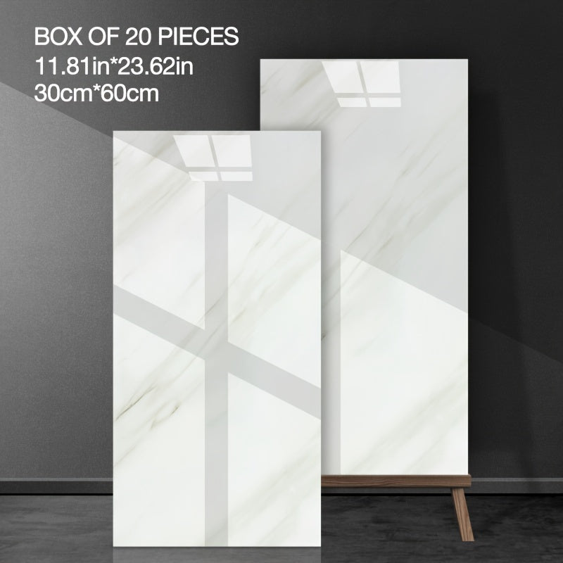 Thick Imitation Marble Tile Foam Wall Sticker, Self-Adhesive Waterproof Wallpaper, Peel and Stick, Easy to Clean and Cut, Suitable for Renovation and Decoration of Bathrooms, Living Rooms, Kitchens, Bedrooms and Offices