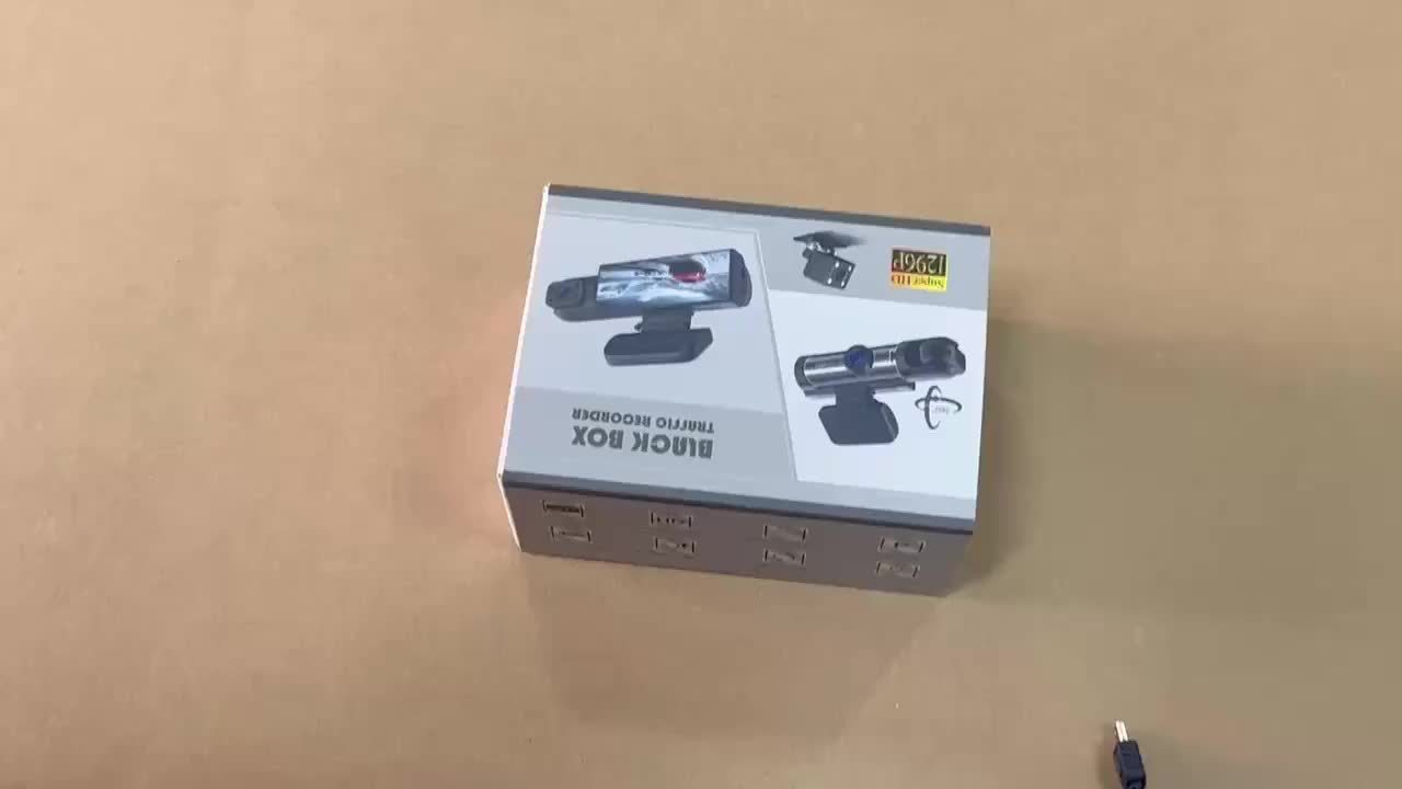 Ouyaaqii HD Dash Cam with 64GB High-Speed Memory Card, Fast Car Charger Bundle, 1080P Night Vision, Alloy Sun-Proof Case, Front & Interior Dual Lens - Upgraded Security Camera