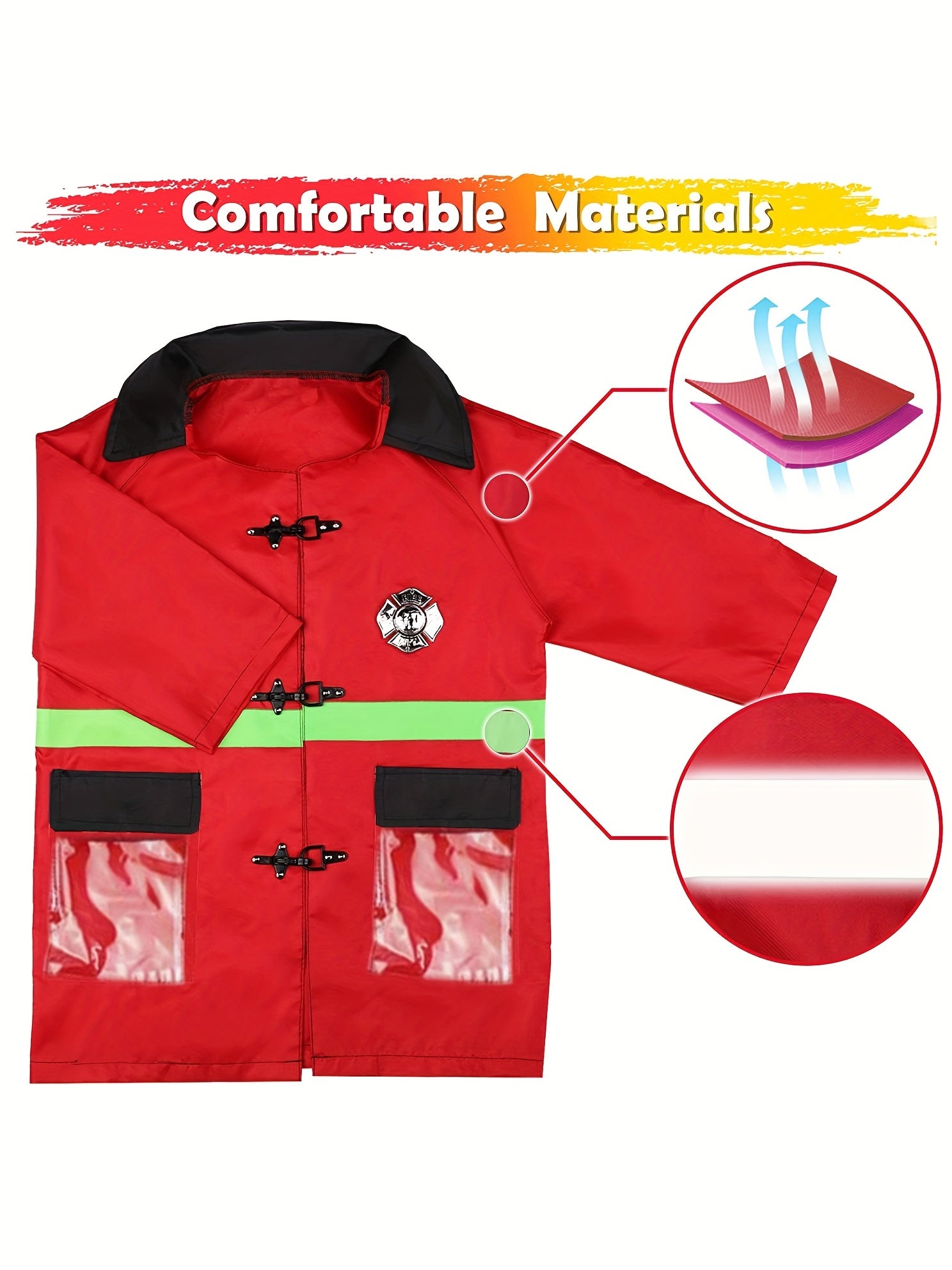 Disfraz de bombero para niños, disfraz de bombero, disfraz de jefe de bomberos, disfraz de Halloween, regalo de cumpleaños para niños de 3, 4, 5, 6 y 7 años.